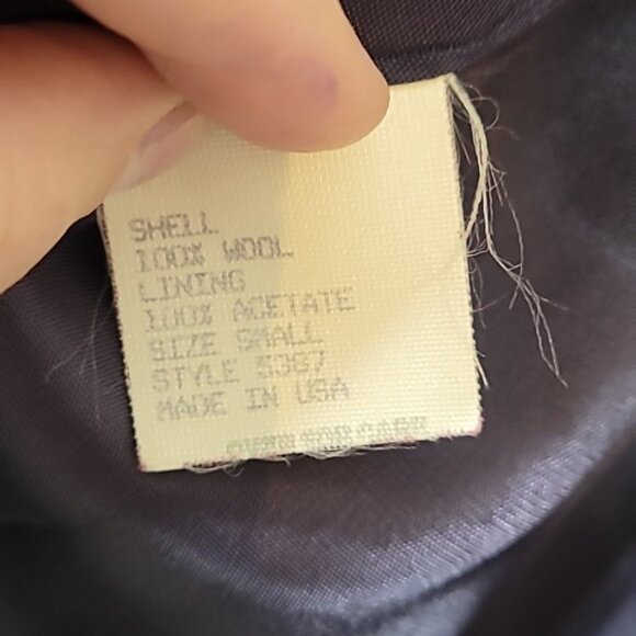 Vintage Limited Women 100% Wool Blazer Size S/M Navy Gold Button Classic Preppy - Picture 10 of 16